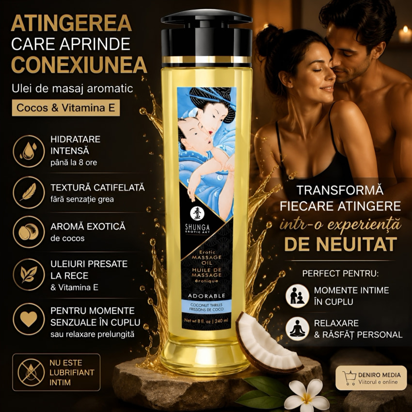 Ulei Masaj Shunga Adorable Coconut 250ml
