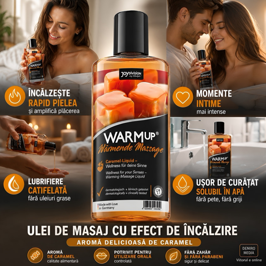 Ulei Masaj Warm Up Caramel Hot Effect 150ml
