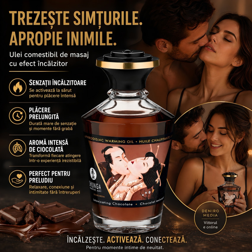 Uleiul Afrodisiac de Frecție cu Ciocolată cu Concluzie Încălzitor 100ml