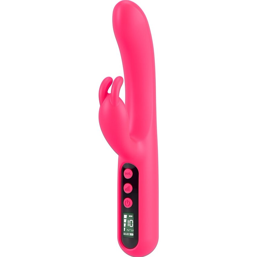 Vibrator Dublu Sunset Rabbit 10 Moduri Reîncărcabil Roz