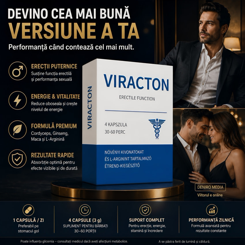 Viracton Pills — 4 Capsule Pentru Erecție și Vitalitate