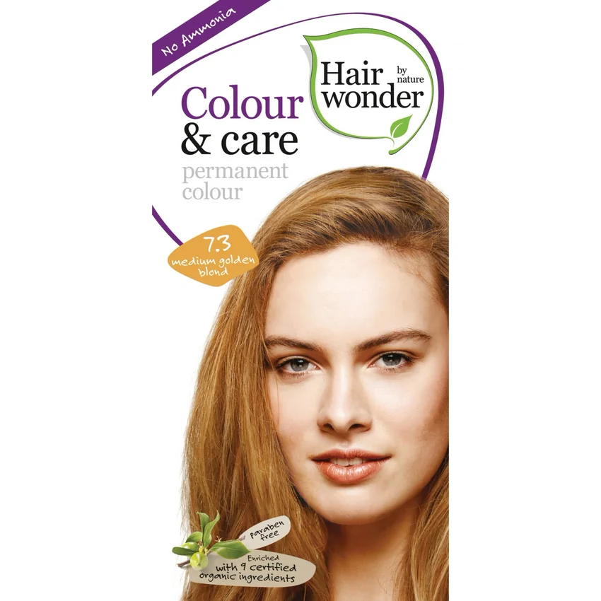 Vopsea Păr Naturală Colour And Care 7.3 Medium Blond Hairwonder