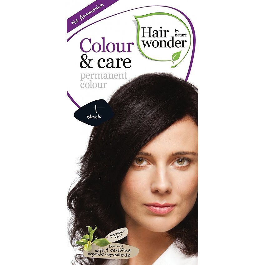 Vopsea Păr Naturală Colour Care 1 Black Hairwonder
