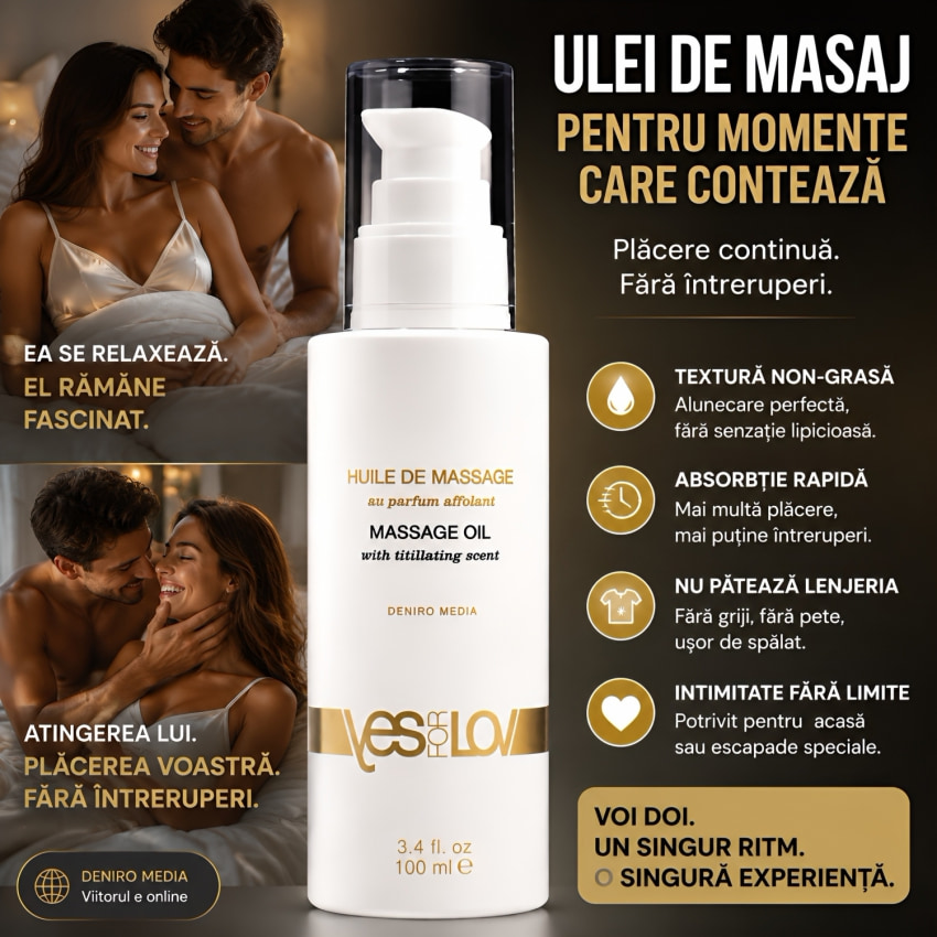 YESforLOV Ulei Frecție 100 ml - Non-gras, Hidratant